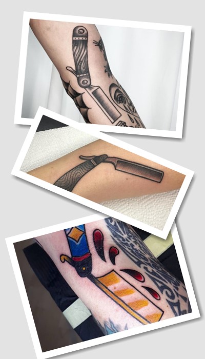 Тату лезо – оригінальний візерунок