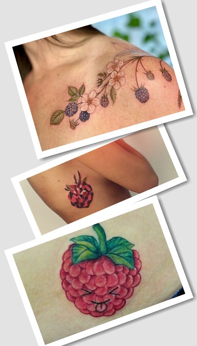 З чим поєднують Татуювання малини і ожини 