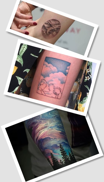 Татуювання небо, хмари