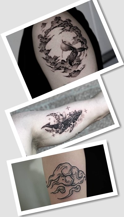 Варіанти малюнків Тату небо та хмари