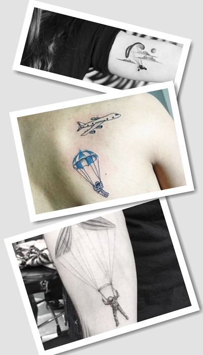 Як зображують на шкірі тату парашут