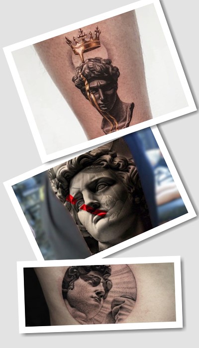 Татуювання зі статуєю – цікавий натільний малюнок