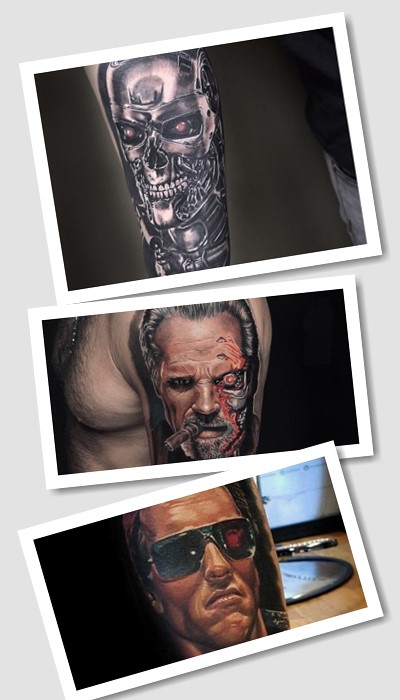 Татуювання з образом Термінатора