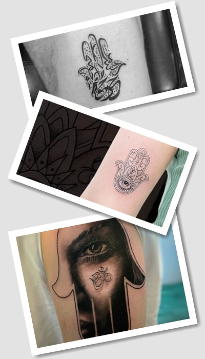 Місце нанесення та доповнення до тату Хамса 