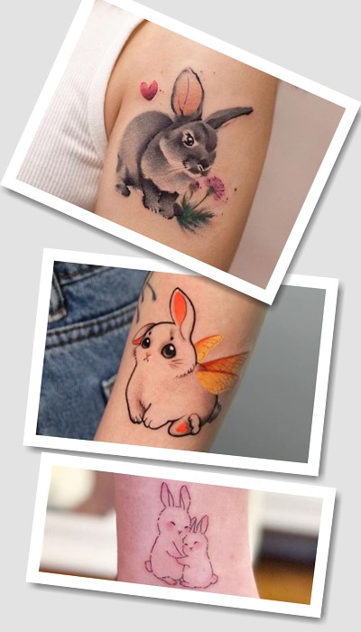 Татуювання кролик та заєць