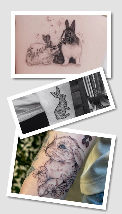 ТОП татуювань кролик та заєць і значення