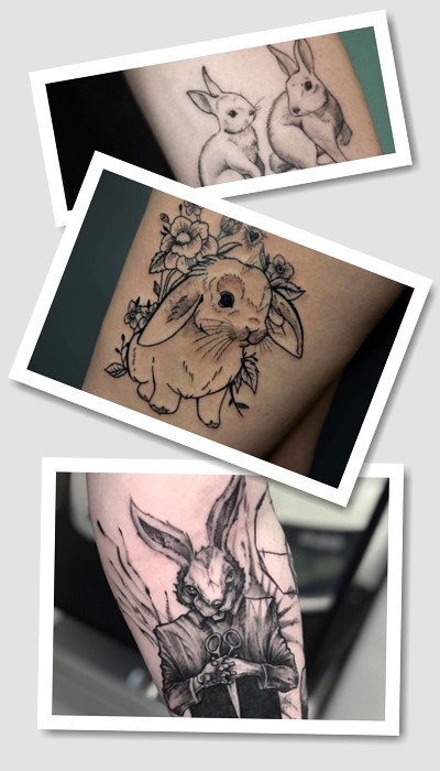 тату кролик або тату заєць варіанти