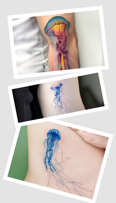 Стилі та місця нанесення тату медуз