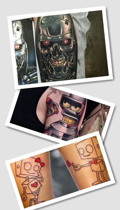 Цікаве значення татуювань робот та кіборг