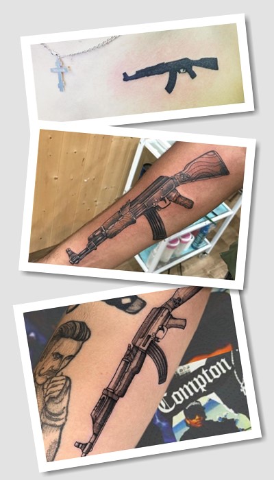 Мужской вариант тату автомат