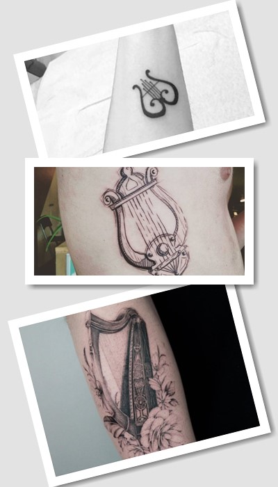 Тату арфа, ліра