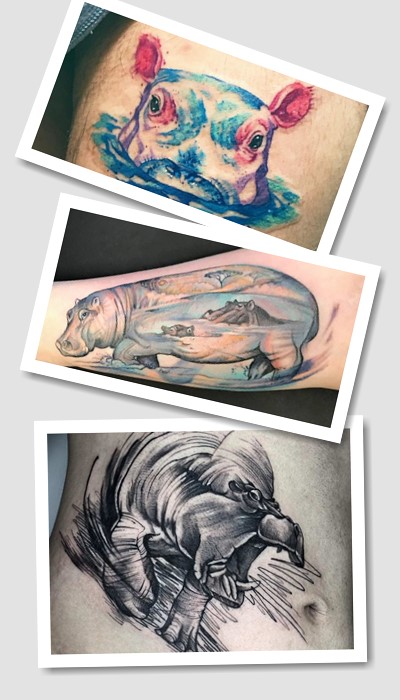 Що означає татуювання з бегемотом?