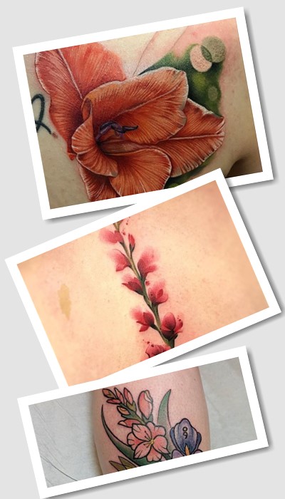Де набити гладіолус тату