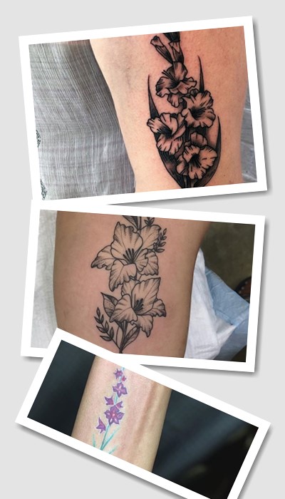 В якому стилі можна виконати татуювання гладіолус