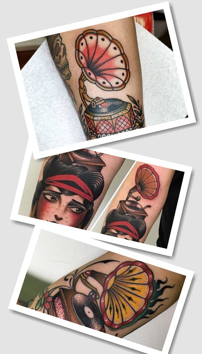 У якому стилі виконують тату грамофон