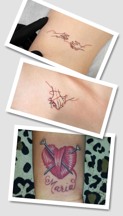 варіанти тату червона нитка