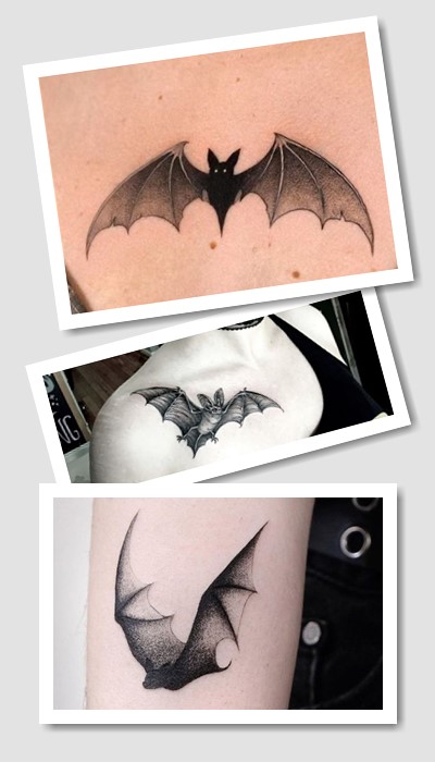 Тату кажан – оригінальний натільний малюнок 