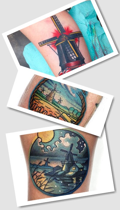 Татуювання із зображенням млина