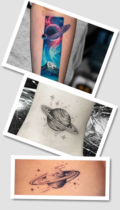 Варіанти тату Сатурн та Юпітер 