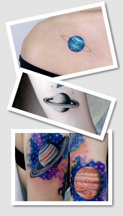 Тату Юпітер та Сатурн – оригінальні малюнки