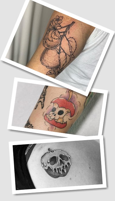 як зображають тату яблуко