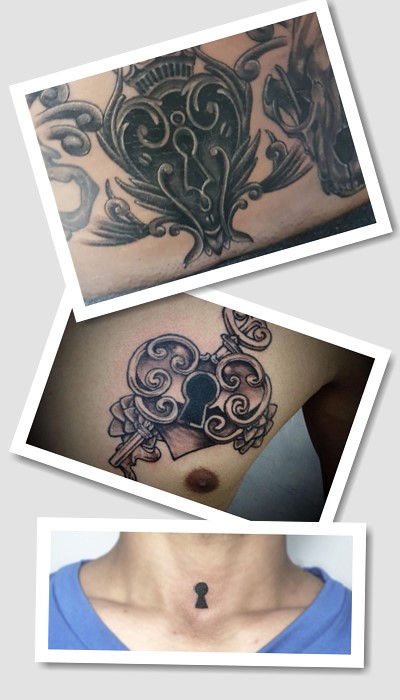 Татуювання з замком або щілиною