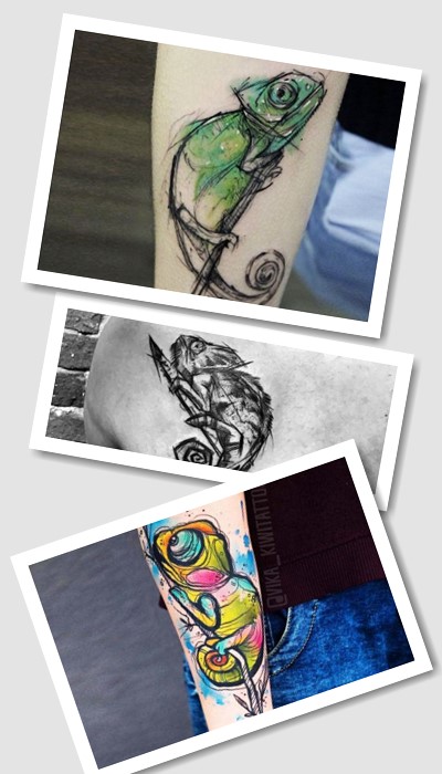 Татуювання хамелеон: цікаво знати!