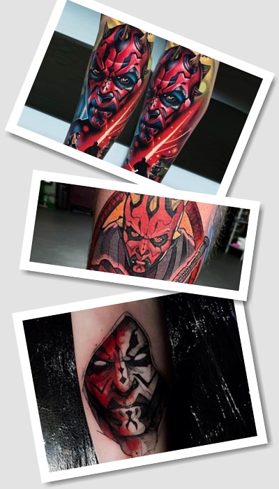 татуювання із зображенням Дарта Вейдера та Дарта Мола 