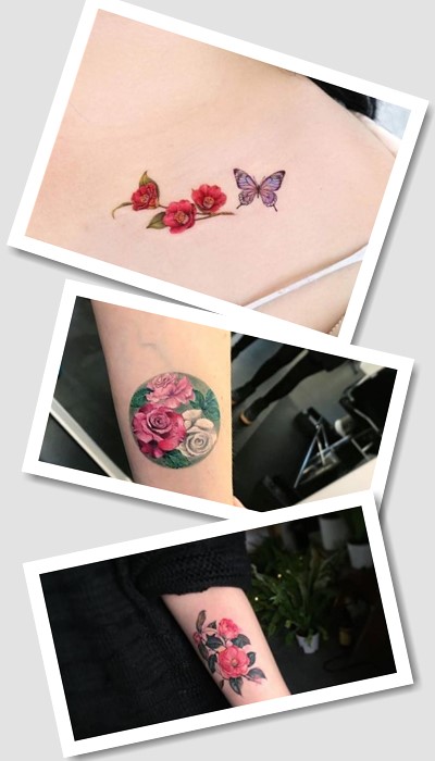 Татуювання квітки камелії