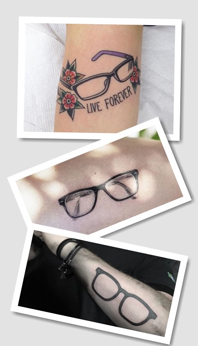 Варіанти зображення Тату окуляри