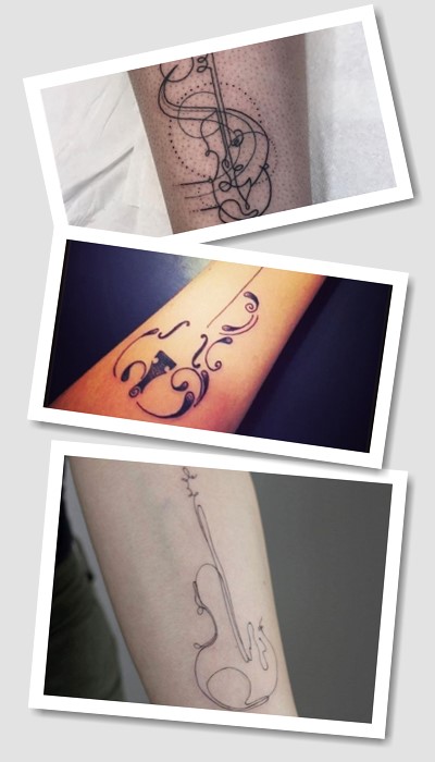 кому підійде Татуювання скрипка 