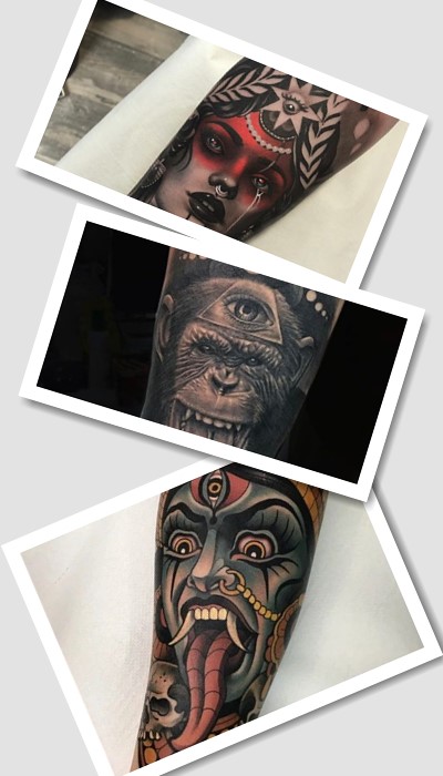 Жіноче тату третє око