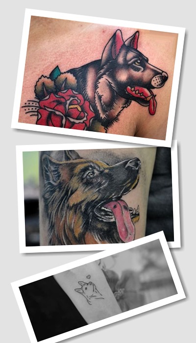 Татуювання німецька вівчарка