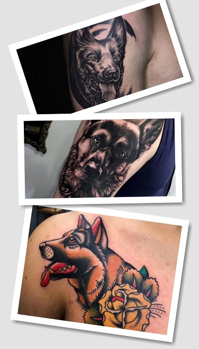 тату німецька вівчарка у Києві 