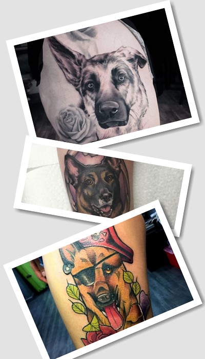зображення тату німецька вівчарка