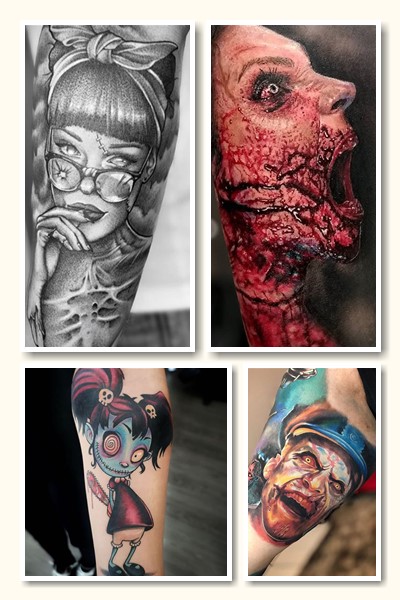 варіанти тату зомбі