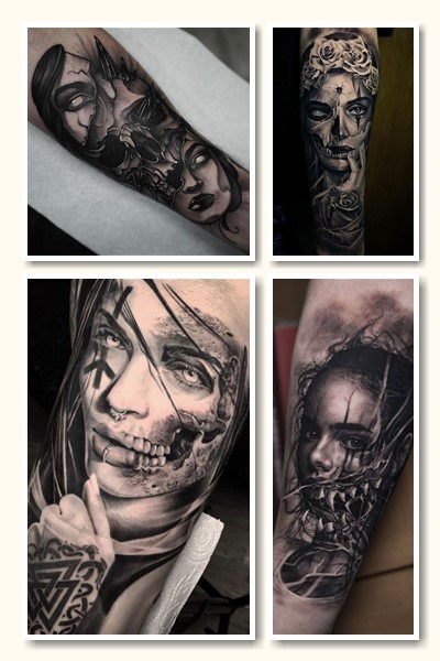 Тату зомбі – оригінальний візерунок