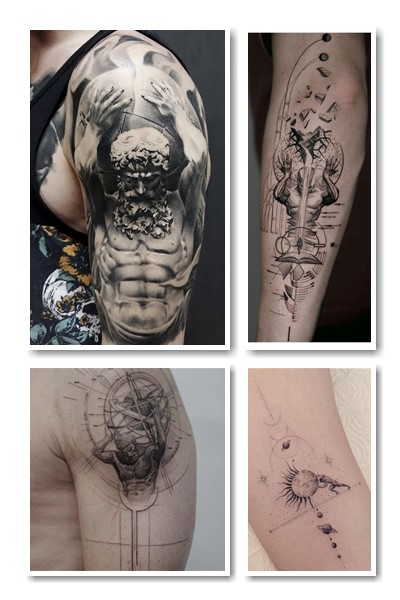 Особливості малюнка тату атлант