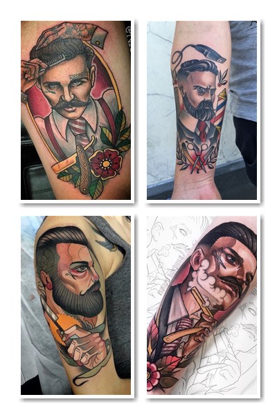 Татуювання з портретом барбера