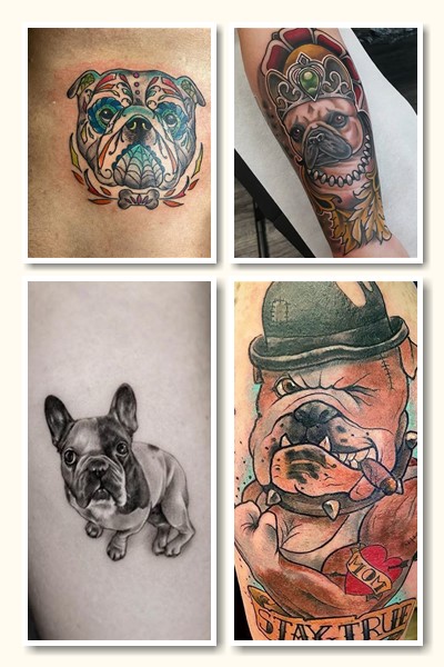 Татуювання із зображенням бульдога