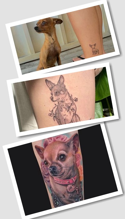 Тату чихуахуа та йоркширський тер’єр символізм