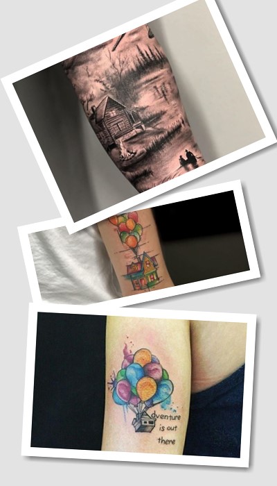 Жіночий варіант татуювання будинок