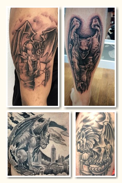 Горгулья тату можуть бути виконані в різних стилях