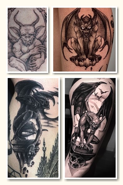 У стилі графіка горгульї тату