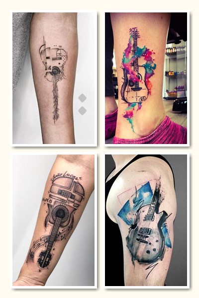 стилі Для татуювання із зображенням гітари 