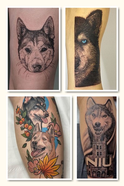 Варіанти зображення Татуювання хаскі