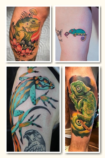 Тату ігуана та варан – оригінальні малюнки з глибоким змістом
