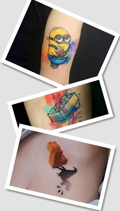 Татуювання лего та міньйони