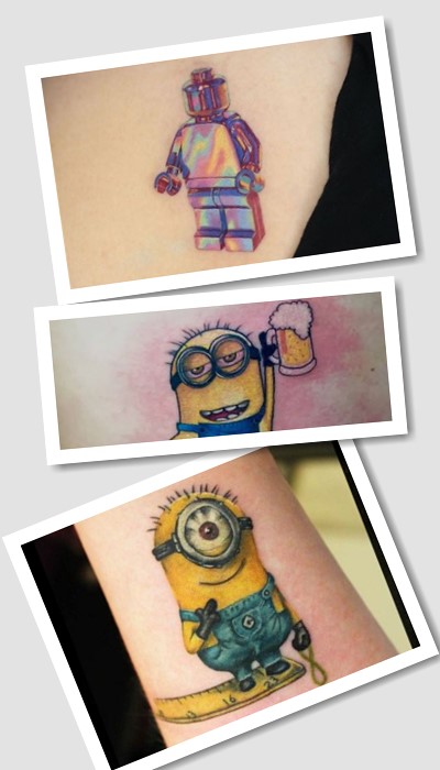 Тату лего та міньйони символізм