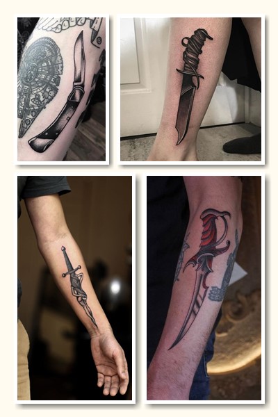 тату ніж підходять різні стилі